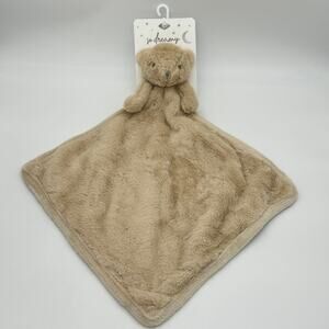 New So Dreamy Tan Brown Teddy Bear Baby Security Blanket Lovey SL Home Fashions